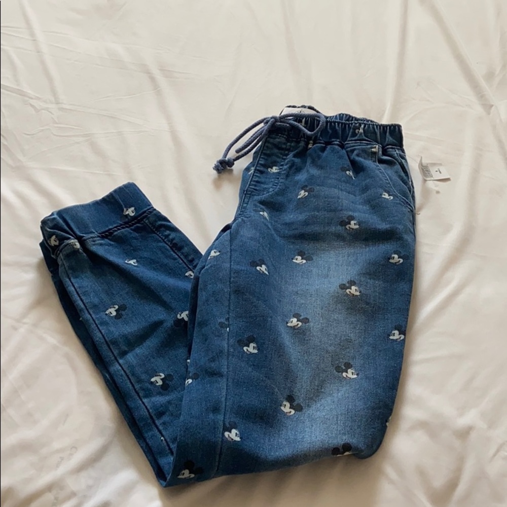 Mickey Mouse Denim Jogger Pants
